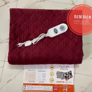 Đệm Điện Nỉ Nhung KuyngDong Hàn Quốc - Đỏ Mận M91